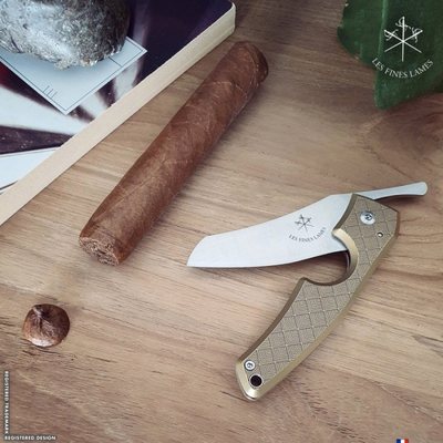 Сигарный нож Le Petit - Brass - Leaves вид 4